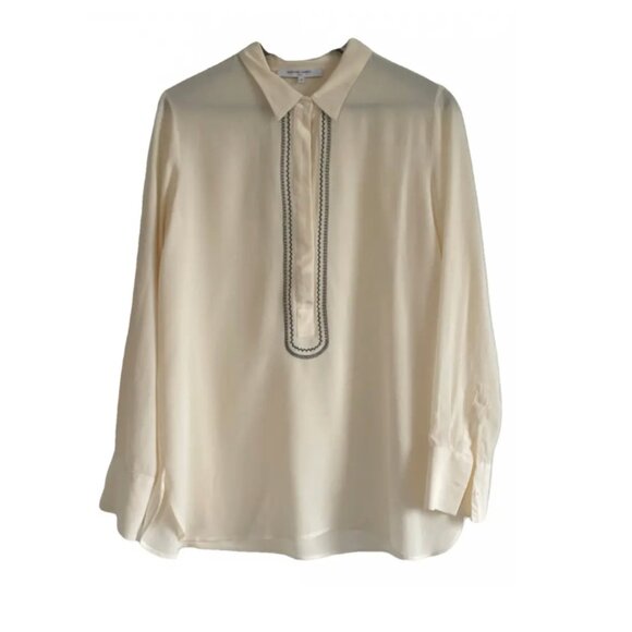 Gerard Darel Embroidered Silk Tunic - Picture 1 of 6